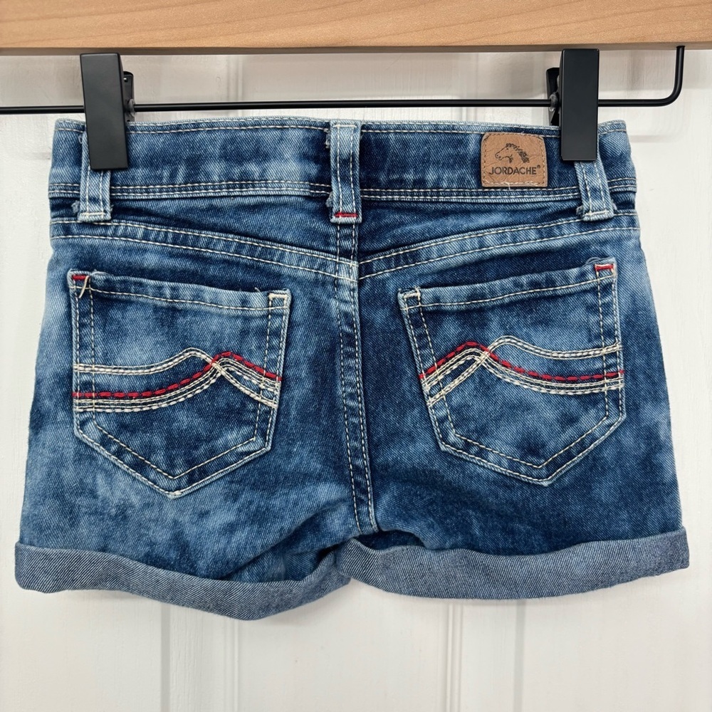 Denim Patch Shorts | Jordache Girls Size 4 - Picture 2 of 11